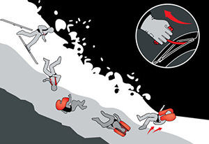 avalanche airbag illustrated demonstration
